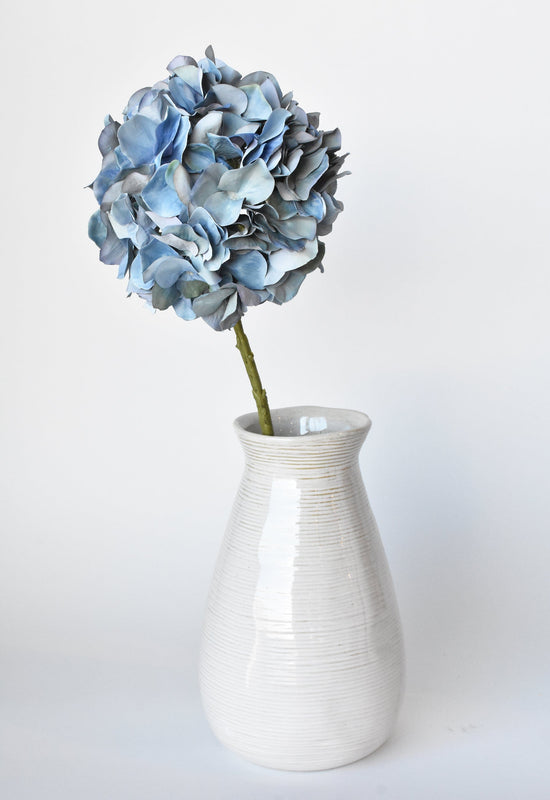 Hydrangea Stem, 21", Light Blue