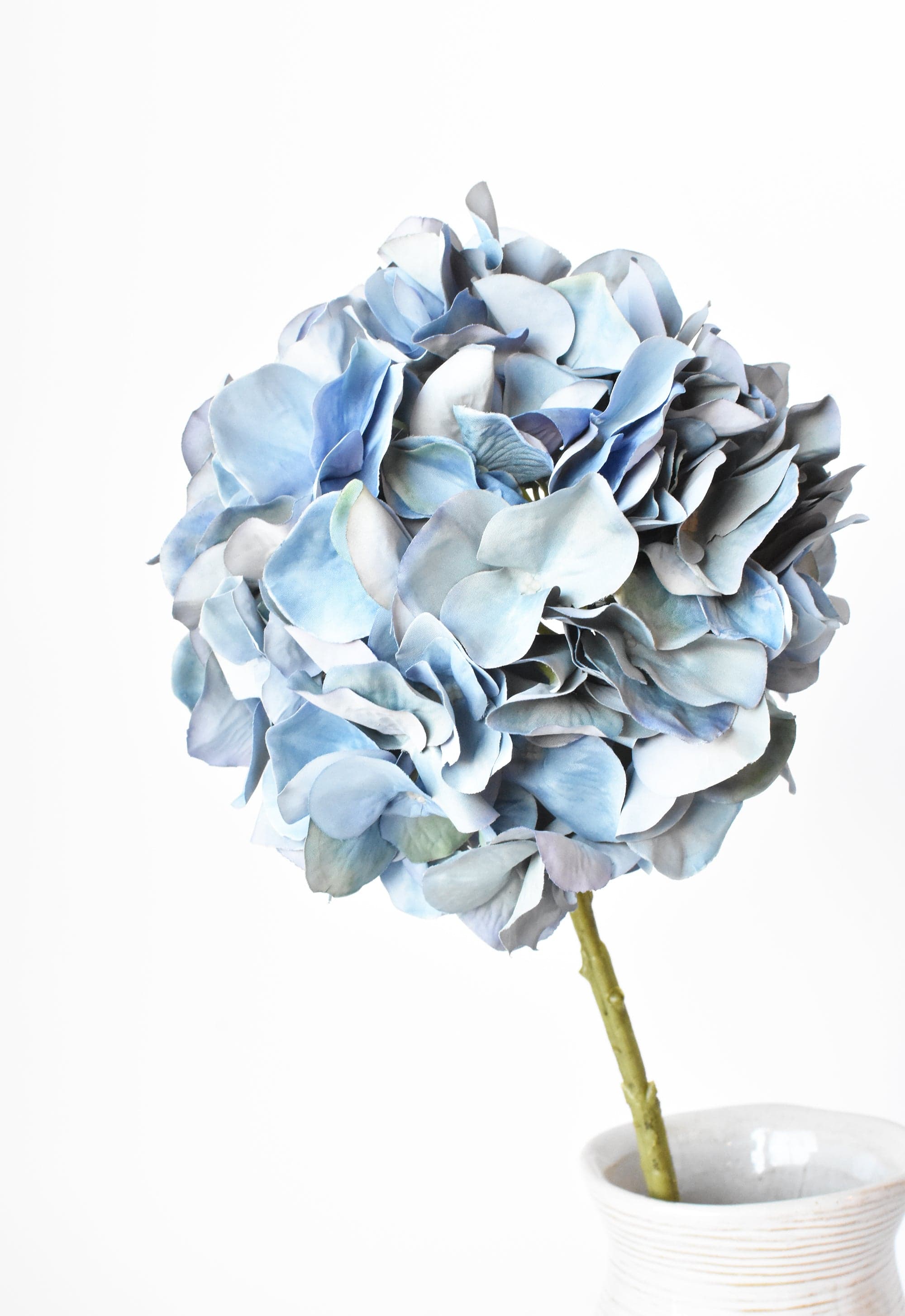 Hydrangea Stem, 21", Light Blue