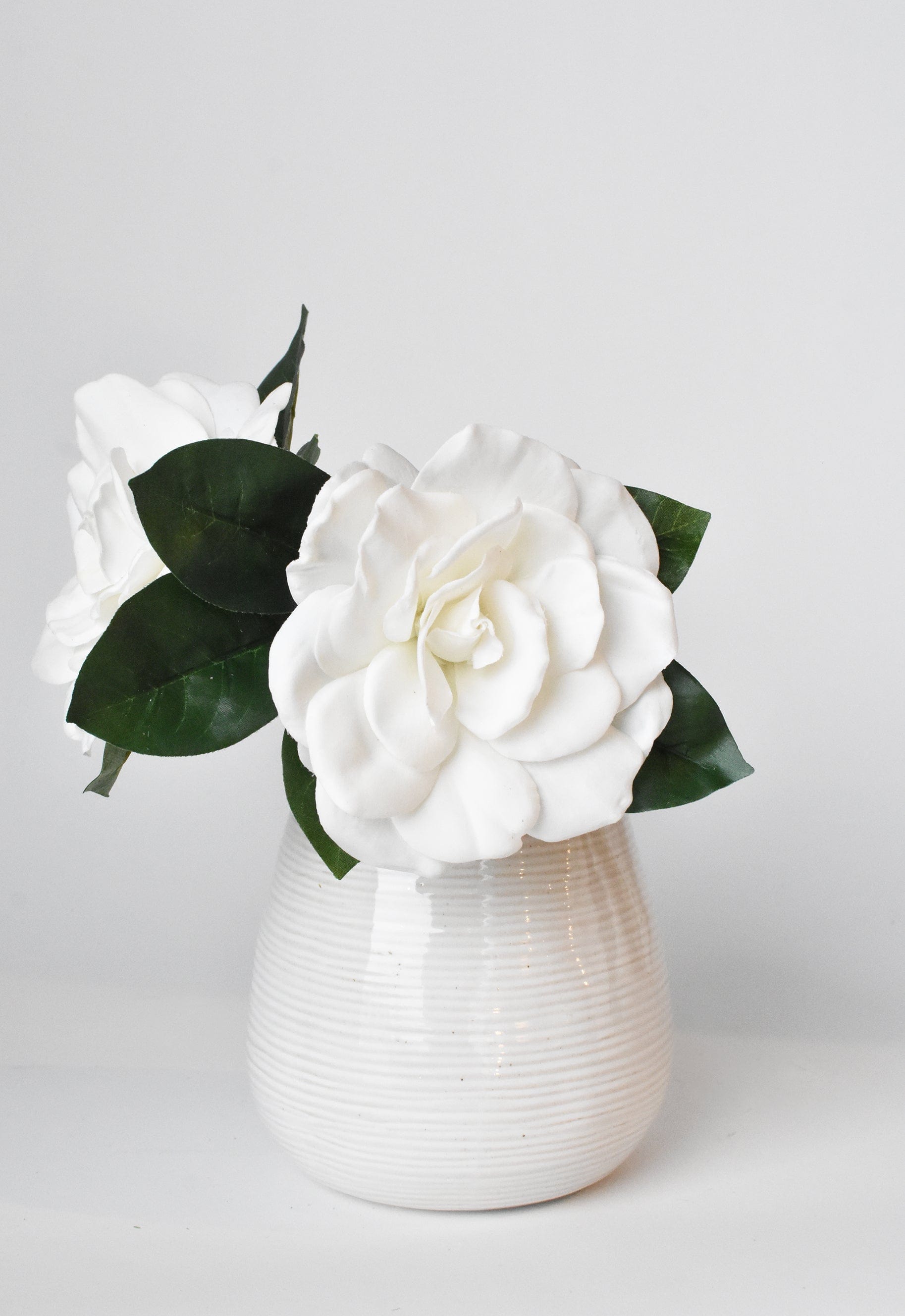 Gardenia Stem, 11", White, Real Touch