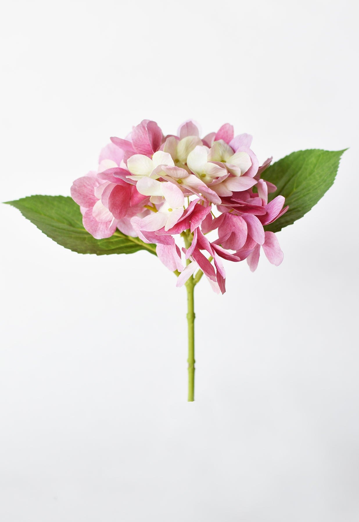 Hydrangea Stem, 10", Dark Pink