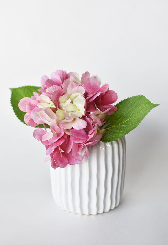 Hydrangea Stem, 10", Dark Pink