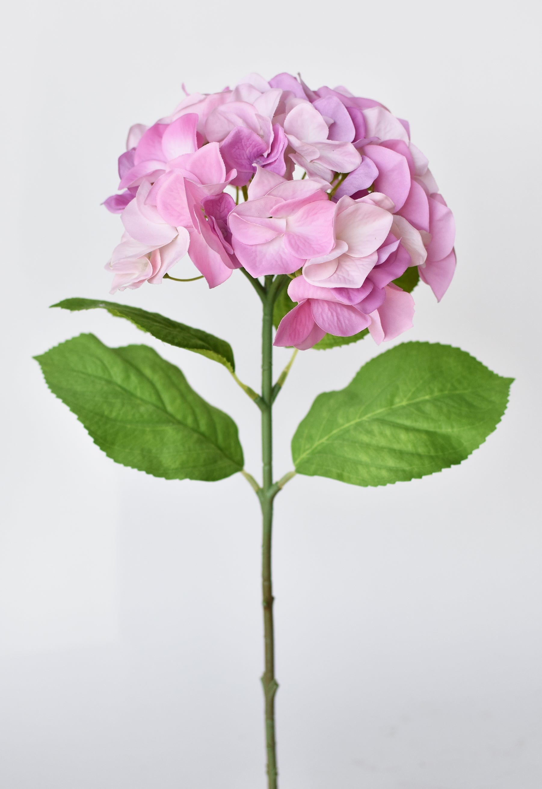 Hydrangea Stem, 19", Pink, Real Touch