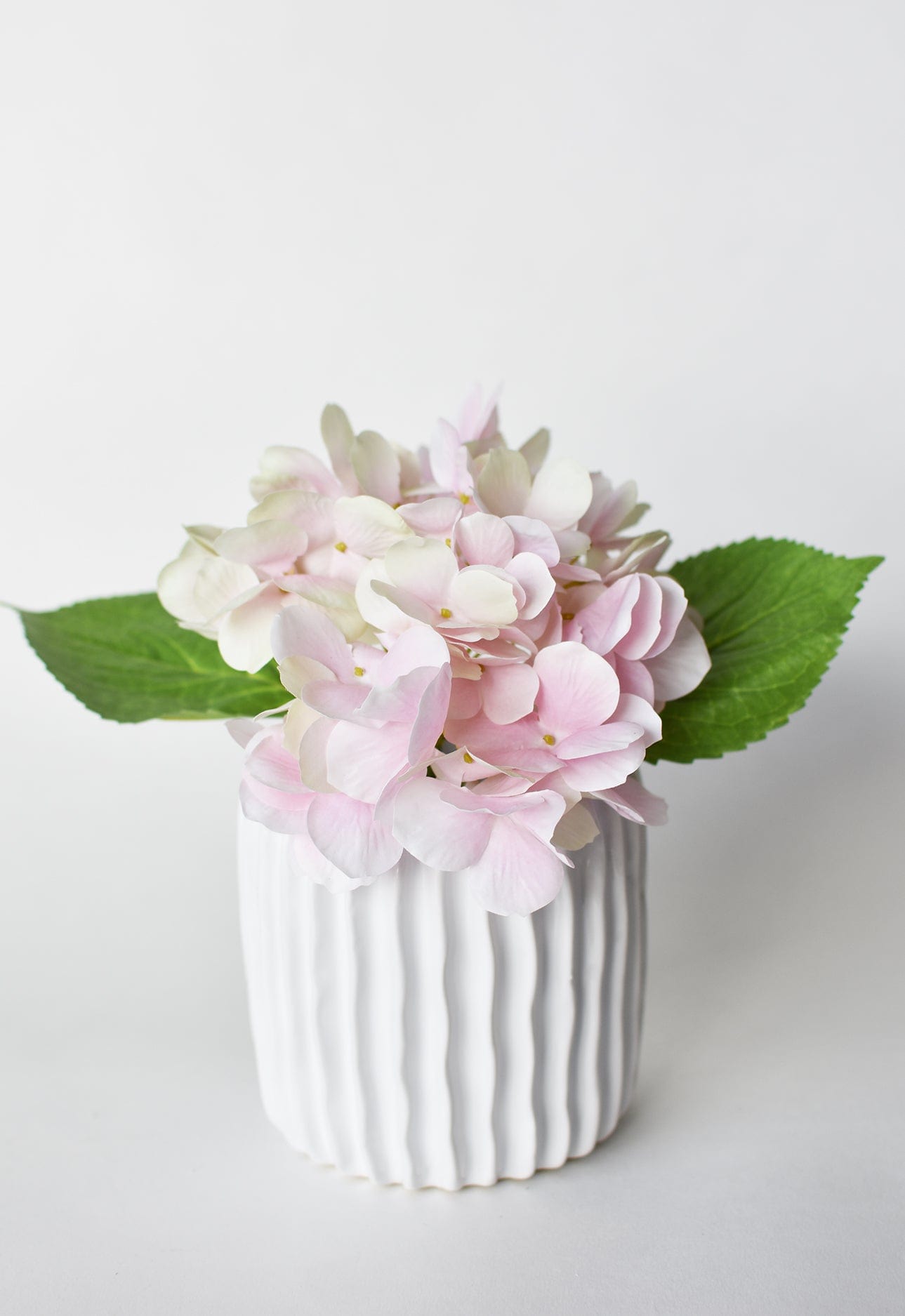 Hydrangea Stem, 10", Light Pink