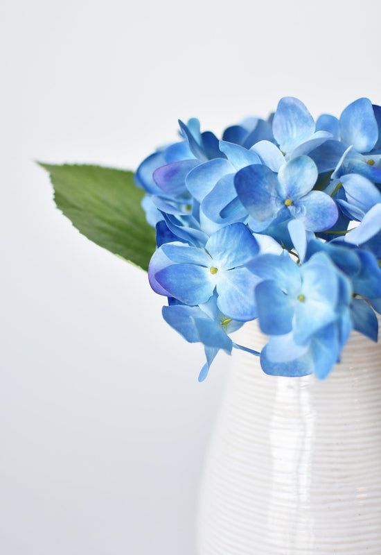 Hydrangea Stem, 10", Blue & Purple