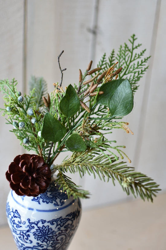 Mixed Pine Greenery Stem, 16"