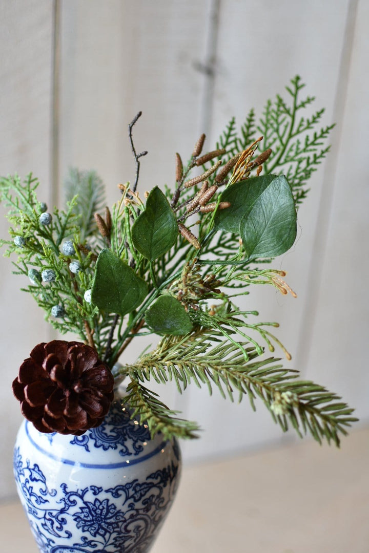 Mixed Pine Greenery Stem, 16"