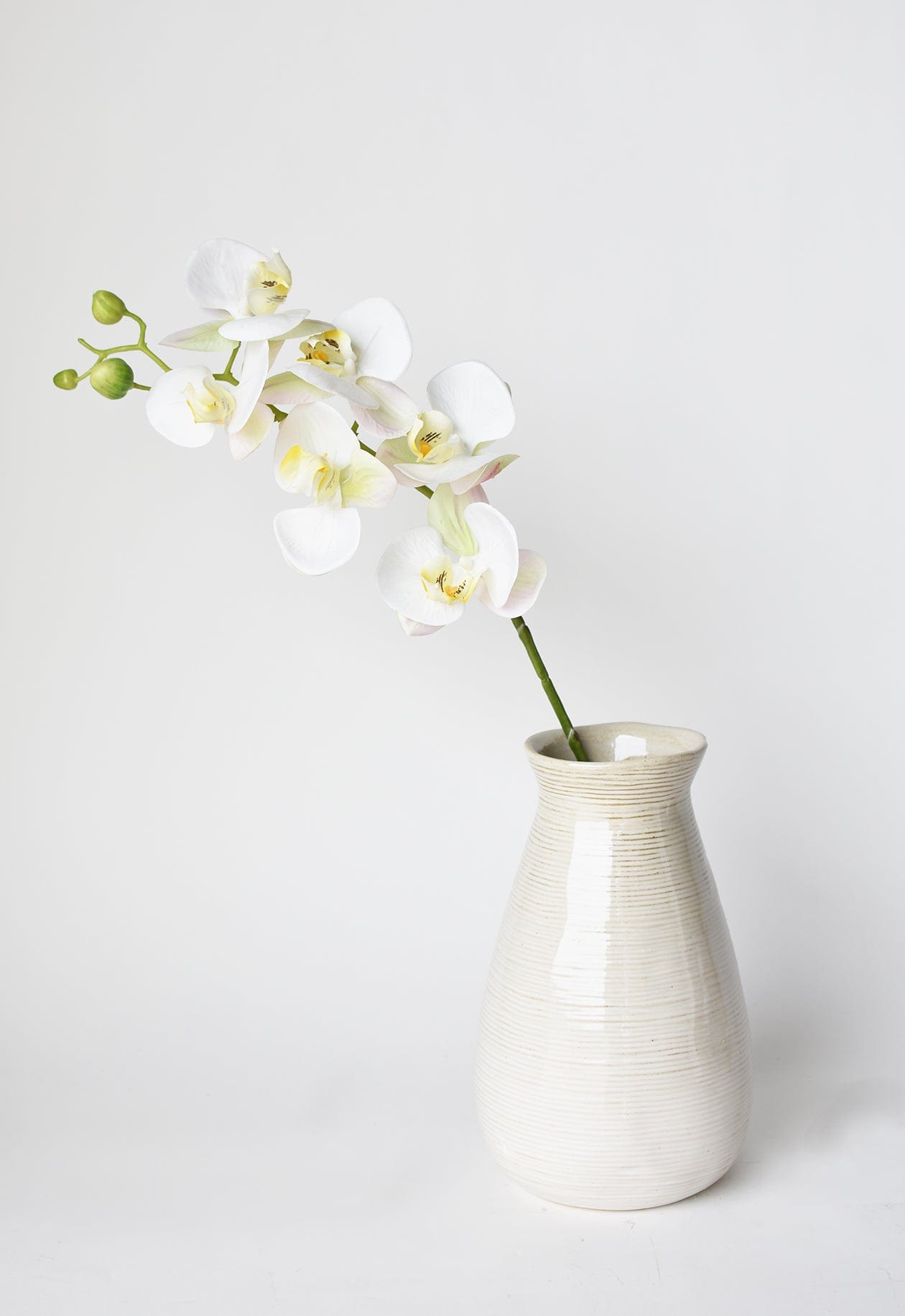 Orchid Stem, 30", White, Real Touch