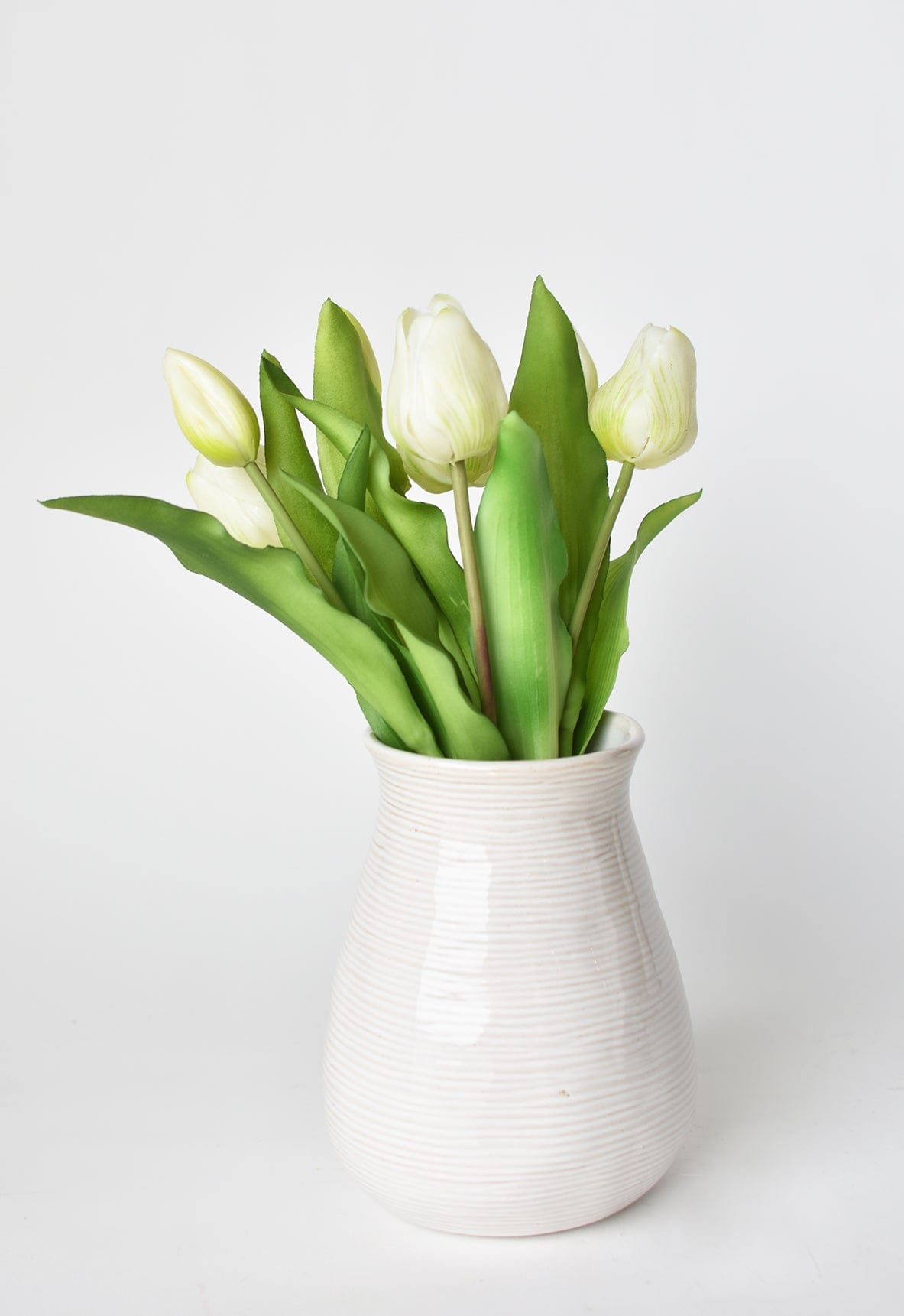 Tulip Stem Bundle, 11.75", White, Real Touch