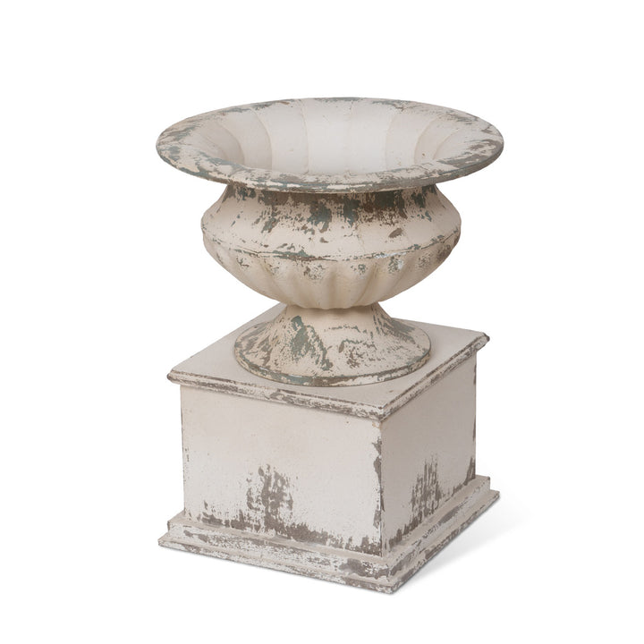 Metal Urn & Pedestal