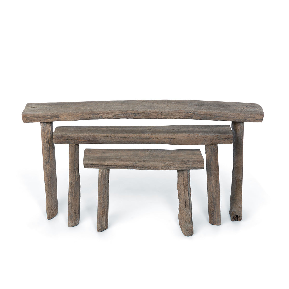 Reclaimed Wood Nesting Tables, Set of 3