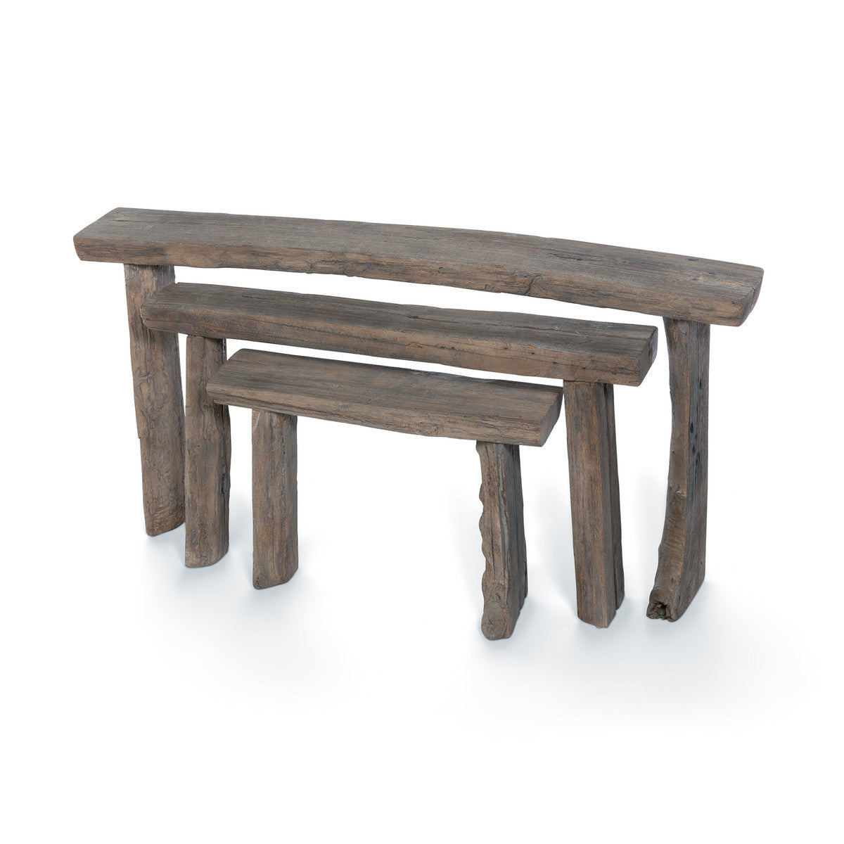 Reclaimed Wood Nesting Tables, Set of 3