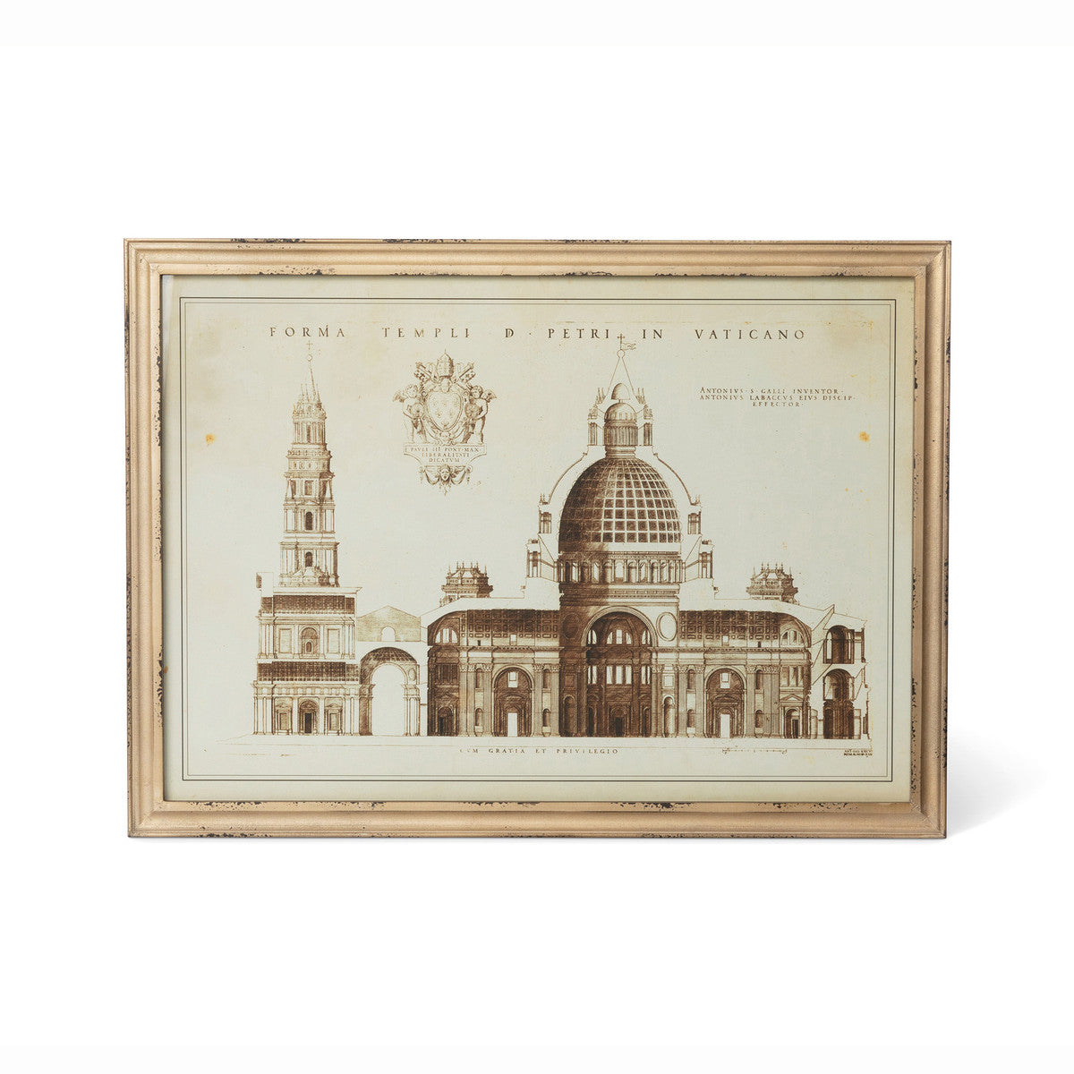 Vaticano Architectural Drawing Framed Print