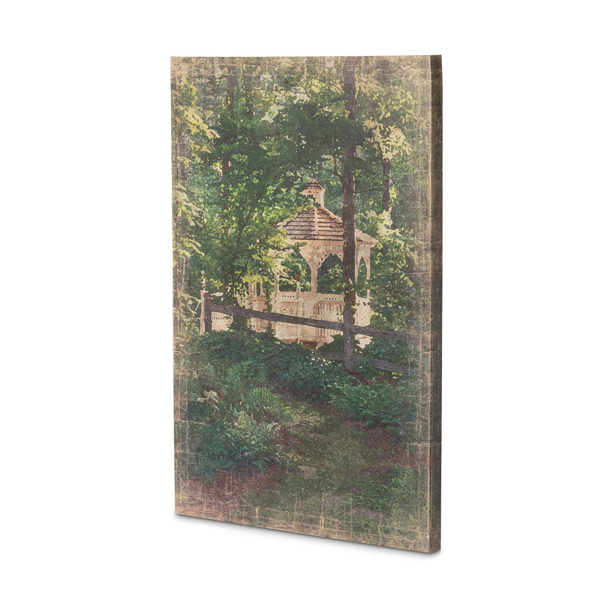 Secret Garden Gazebo Print on Canvas