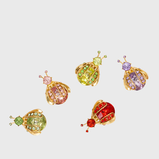 Gem Bug Clip Set, Rainbow