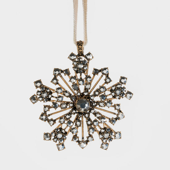 Sparkle Snowflake Ornament, Gold Ox