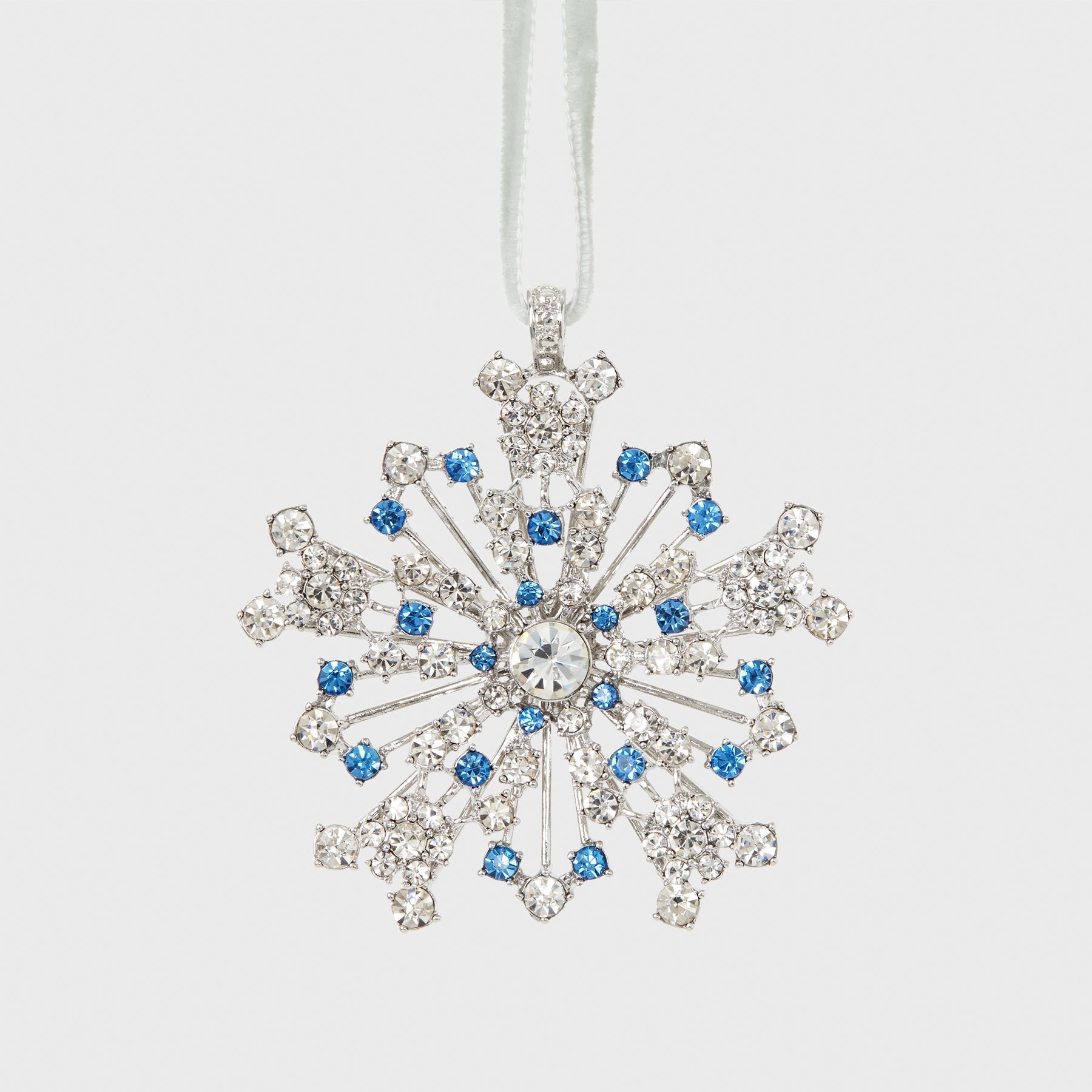 Sparkle Snowflake Ornament, Sapphire