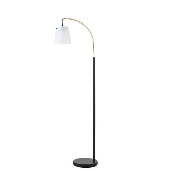 Bristol Bristol Floor Lamp - Matte Black Base/Frosted Shade - Mac & Mabel