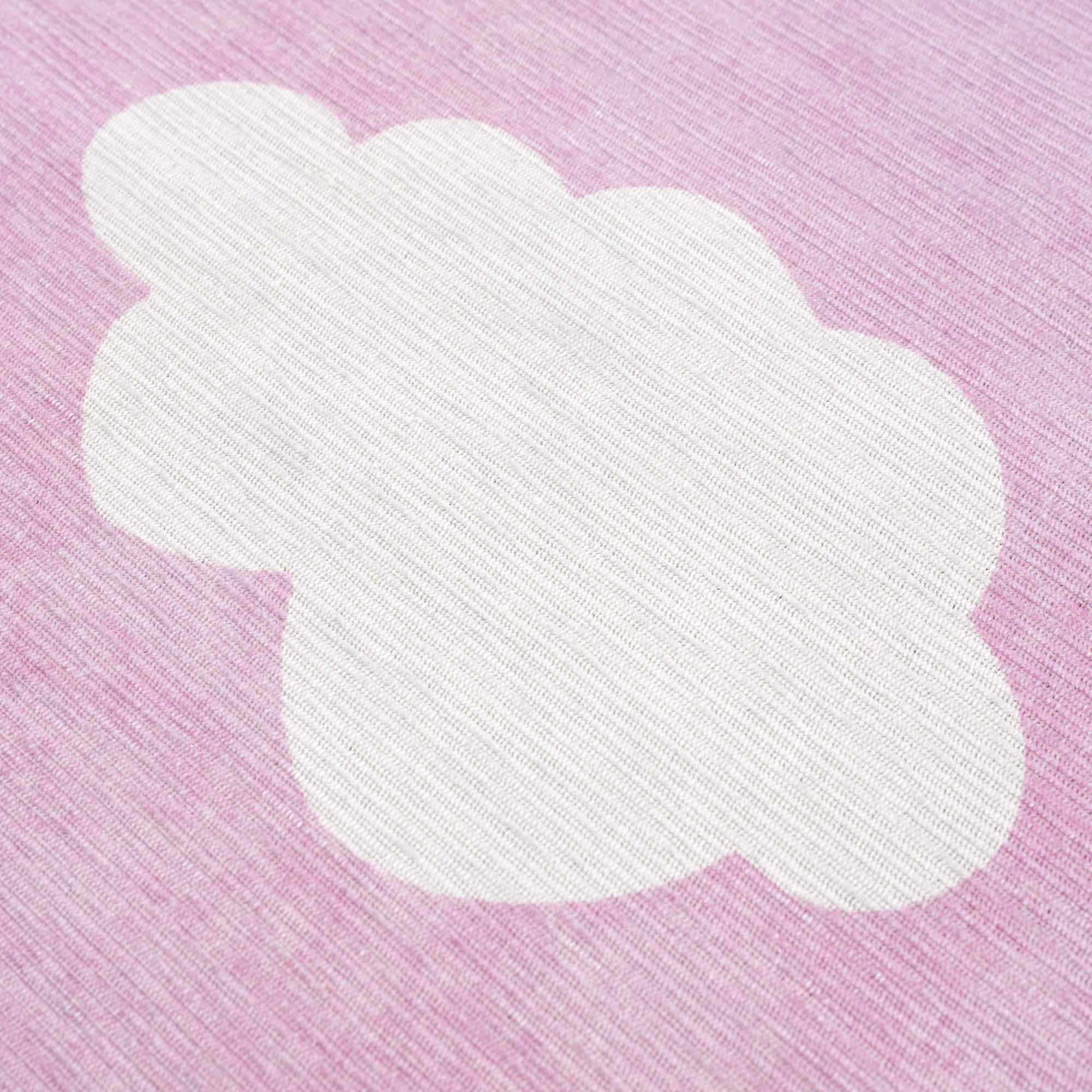 Kids Washable Area Rug, Pink Cloud