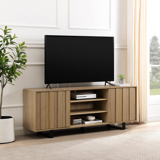 Girona 60" Modern TV Stand with Paneled Doors