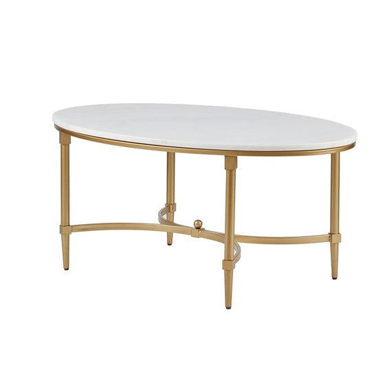 Bordeaux Coffee table - White/Gold - Mac & Mabel