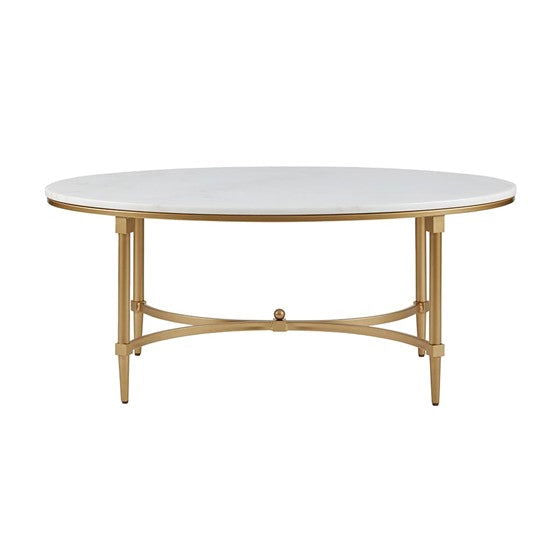 Bordeaux Coffee table - White/Gold - Mac & Mabel