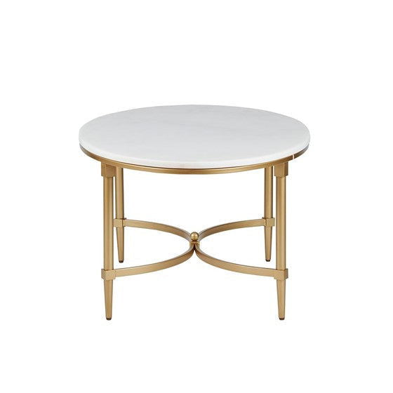 Bordeaux Coffee table - White/Gold - Mac & Mabel