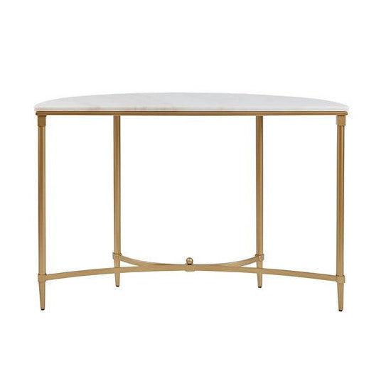 Bordeaux Console table - White/Gold - Mac & Mabel