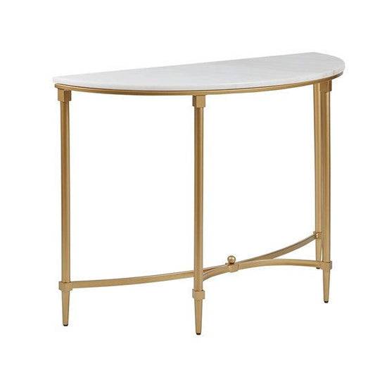 Bordeaux Console table - White/Gold - Mac & Mabel