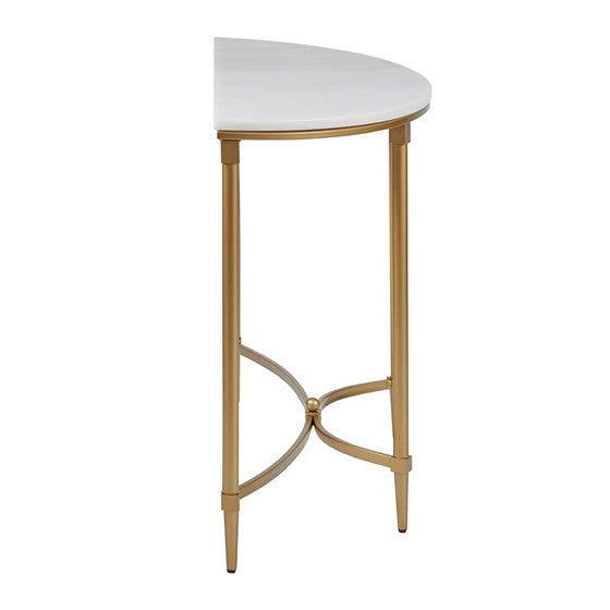 Bordeaux Console table - White/Gold - Mac & Mabel