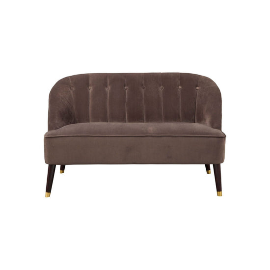 Deco Upholstered Bench, Brown/Gold - Mac & Mabel