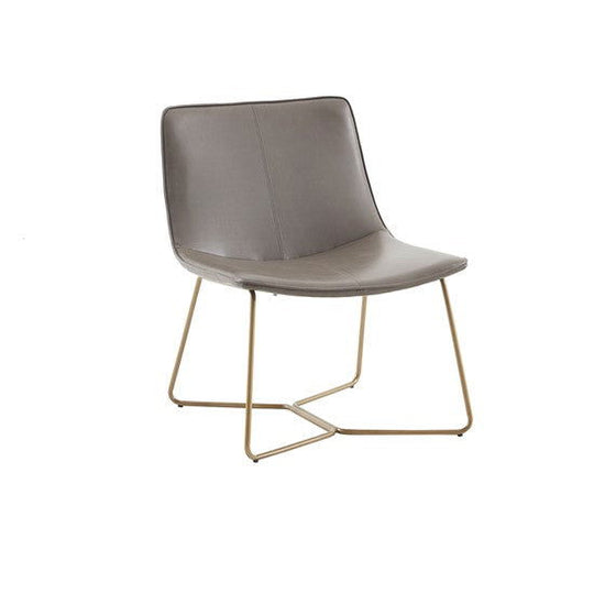 Fallon Accent Chair - Brown/Gold - Mac & Mabel