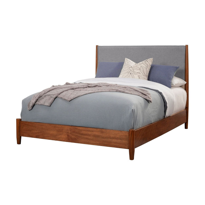 Flynn Panel Bed, Acorn/Grey - Mac & Mabel