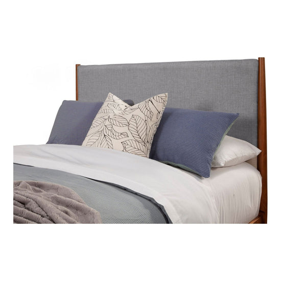 Flynn Panel Bed, Acorn/Grey - Mac & Mabel