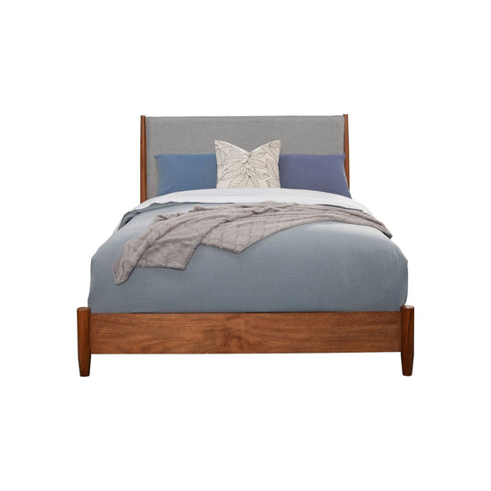 Flynn Panel Bed, Acorn/Grey - Mac & Mabel