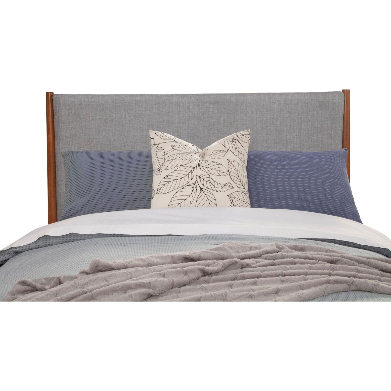 Flynn Panel Bed, Acorn/Grey - Mac & Mabel