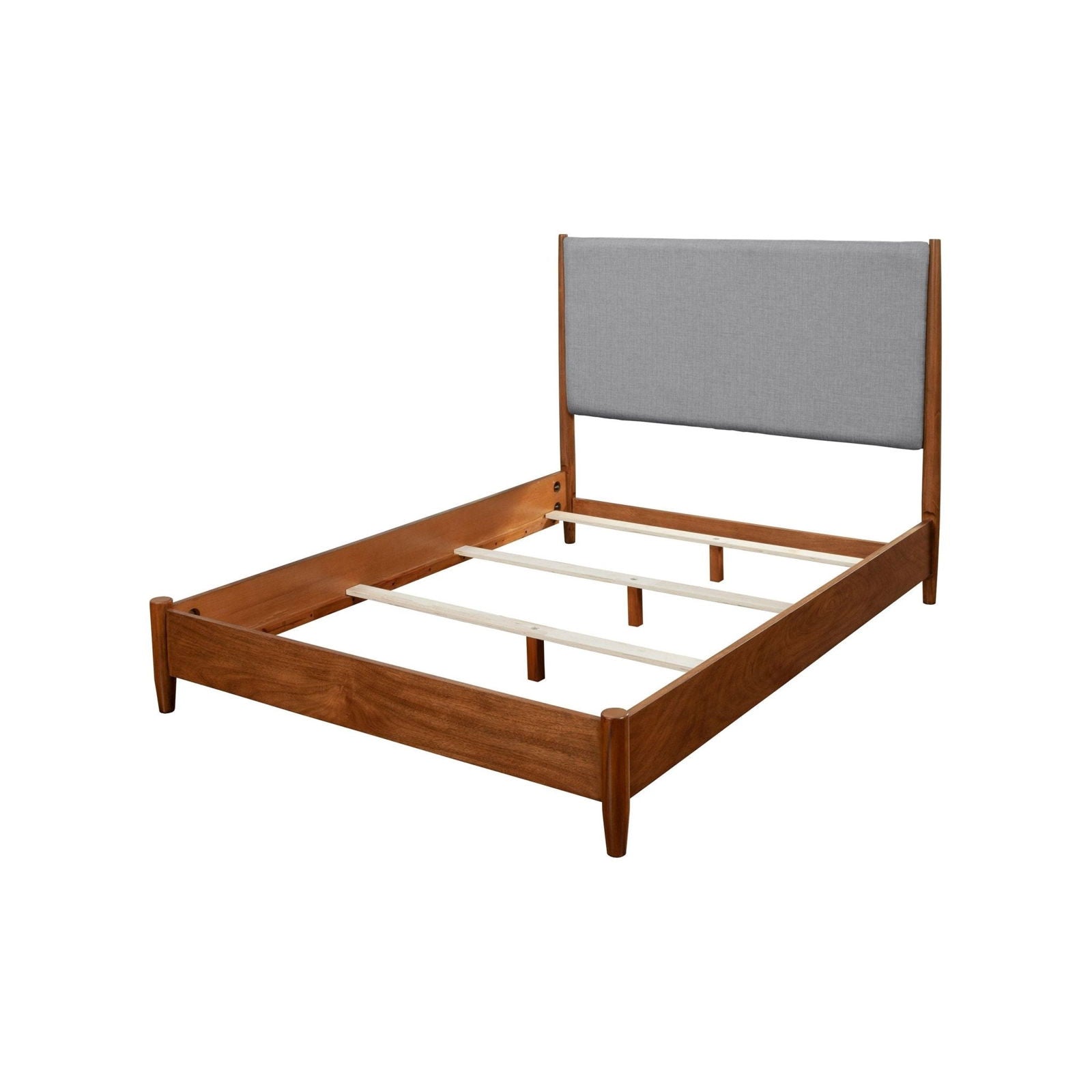 Flynn Panel Bed, Acorn/Grey - Mac & Mabel