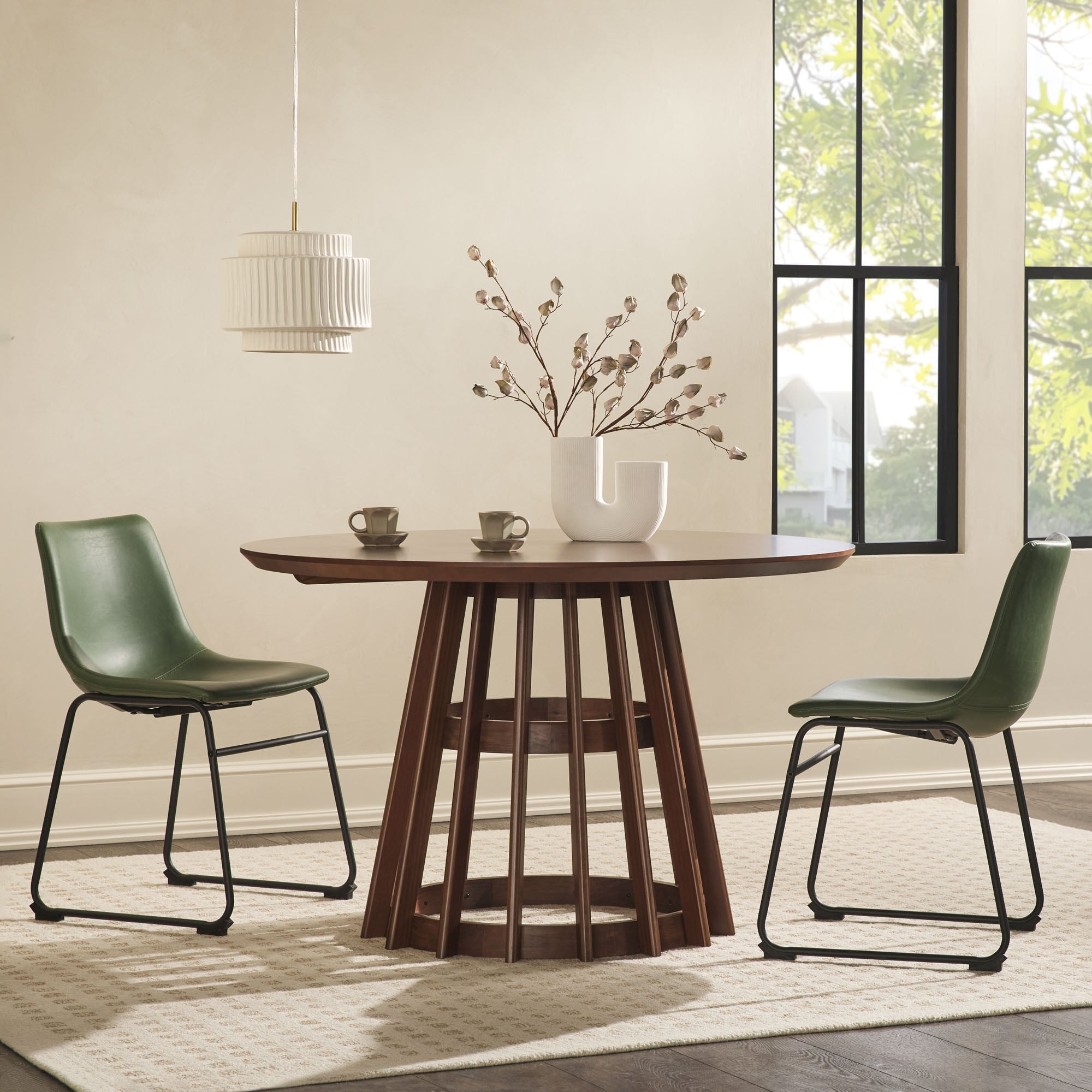 Modern 48 Round Solid Wood Dining Table