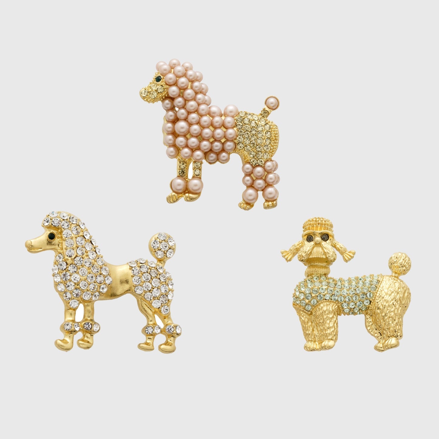 Poodle Clip Set