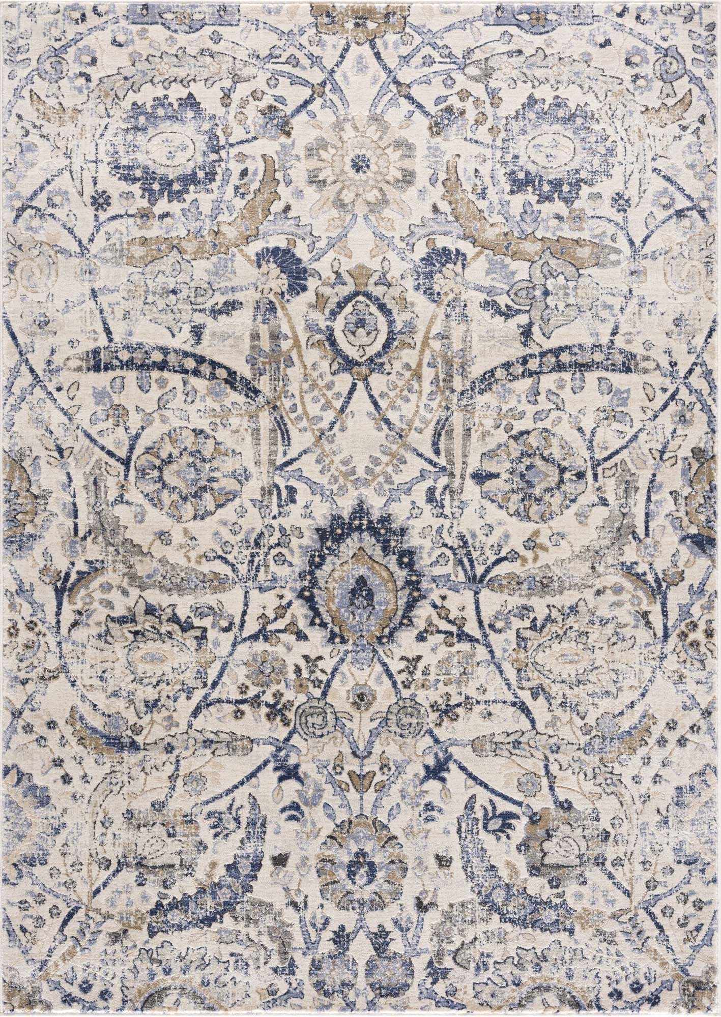 Georgiana Polypropylene Rug, Beige & Blue