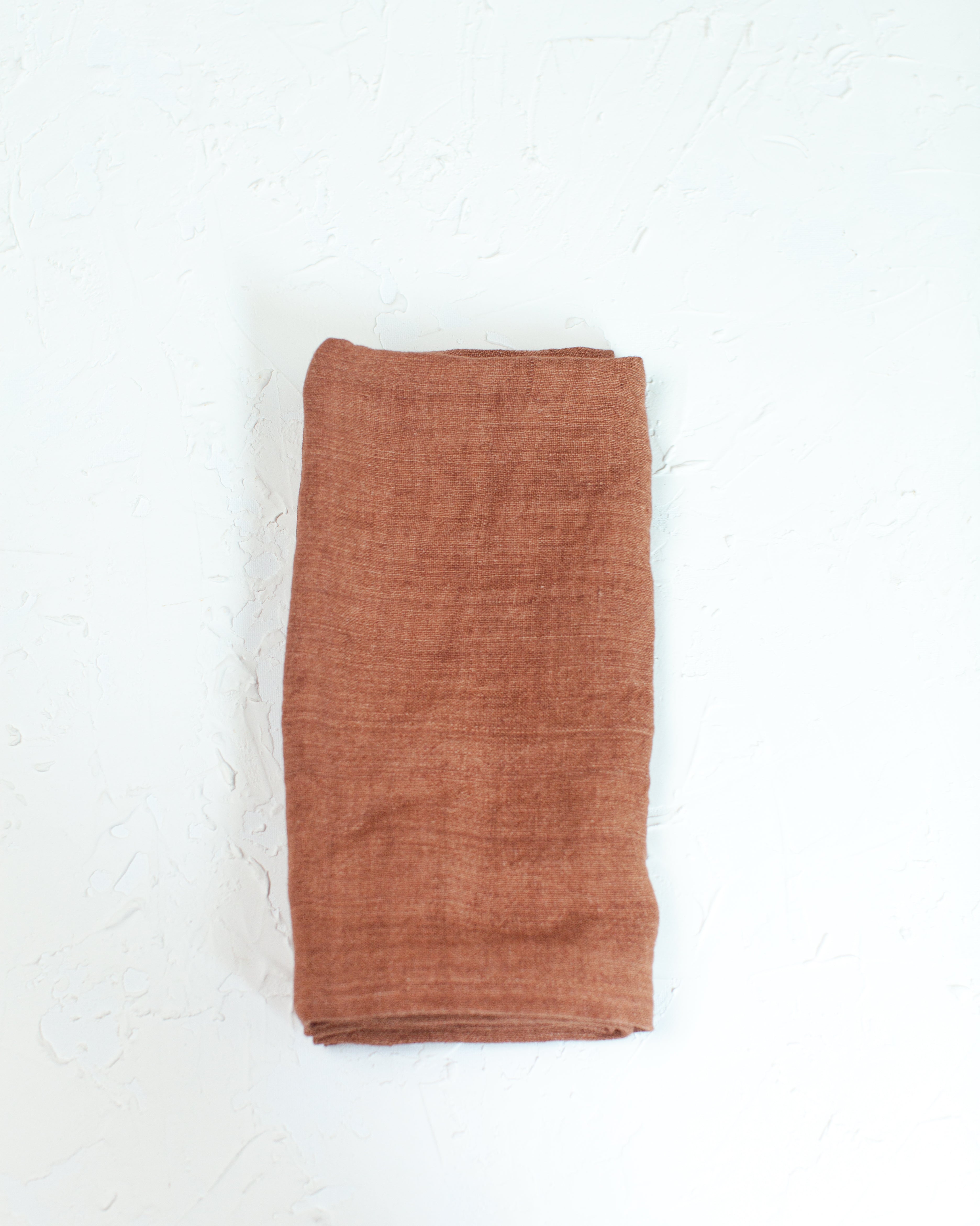 Stone Washed Linen Hemmed Dinner Napkins