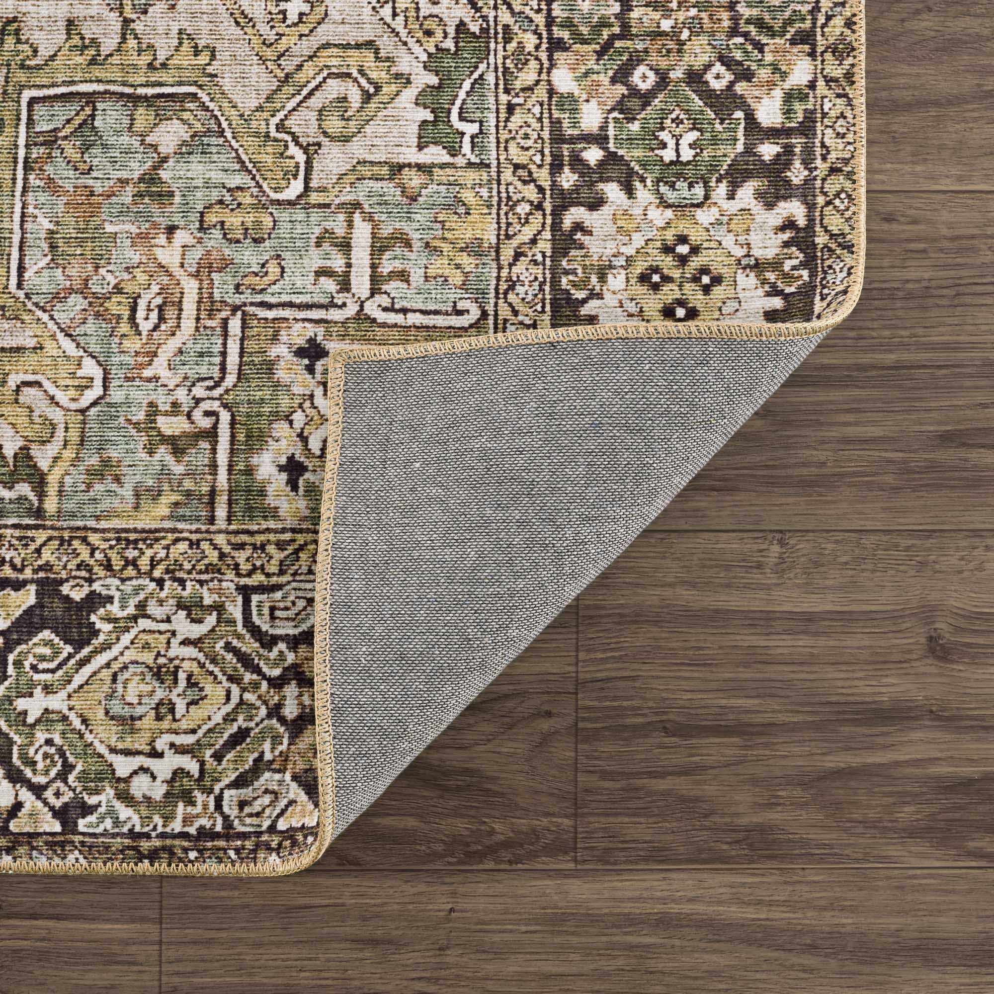 Neyland Polyester Rug, Sage Green