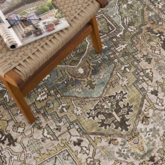 Neyland Polyester Rug, Sage Green