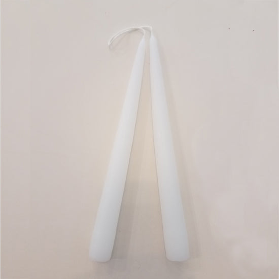 Taper Candles, White, Box of 10