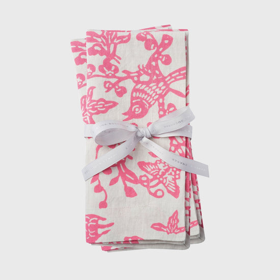 Garden Print Napkin, Pink, Set of Two