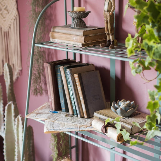 Four Tire Foldable Metal Shelf