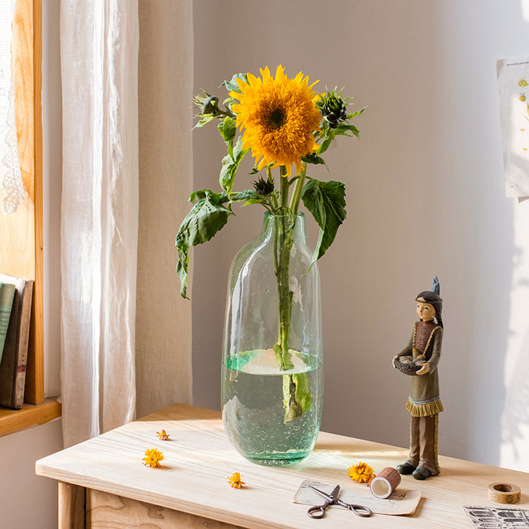 Large Artisan Glass Irregular Shape Vase