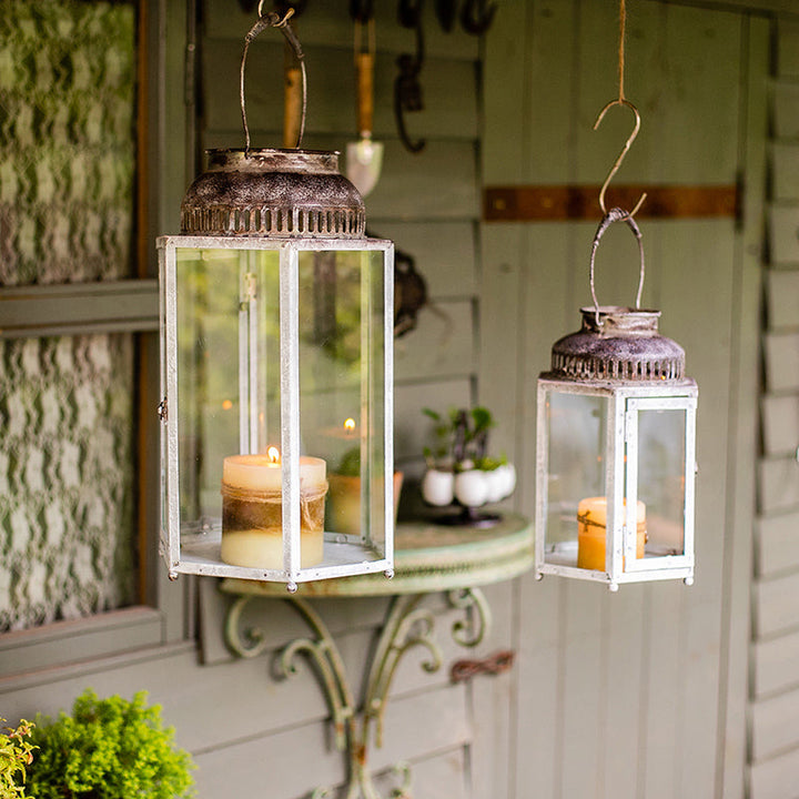 Glass Metal Lantern Candle Holder