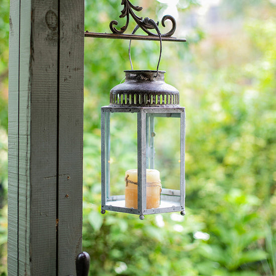 Glass Metal Lantern Candle Holder