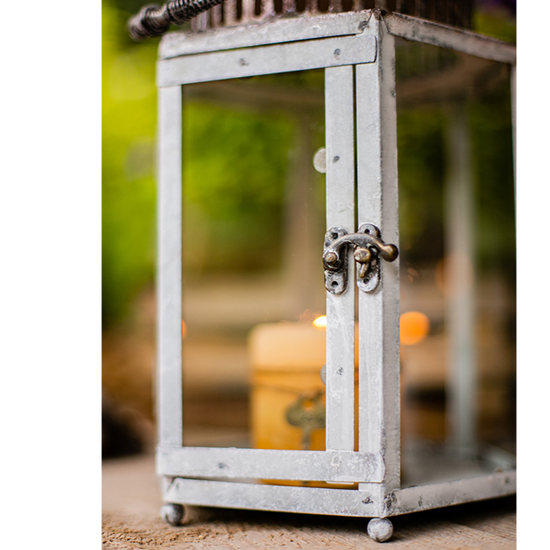 Glass Metal Lantern Candle Holder