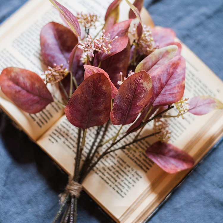 Silk Eucalyptus Leaf Bunch